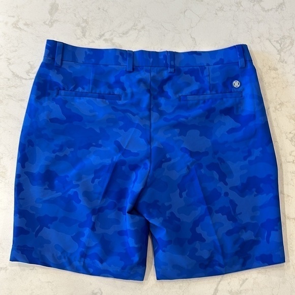 G/FORE Men's Golf Royal Blue Camo Golf Shorts LIKE NEW 9” INSEAM - Picture 2 of 16